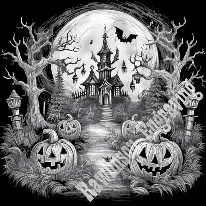 Halloween Custom Laser Engraved Square Slate Coasters