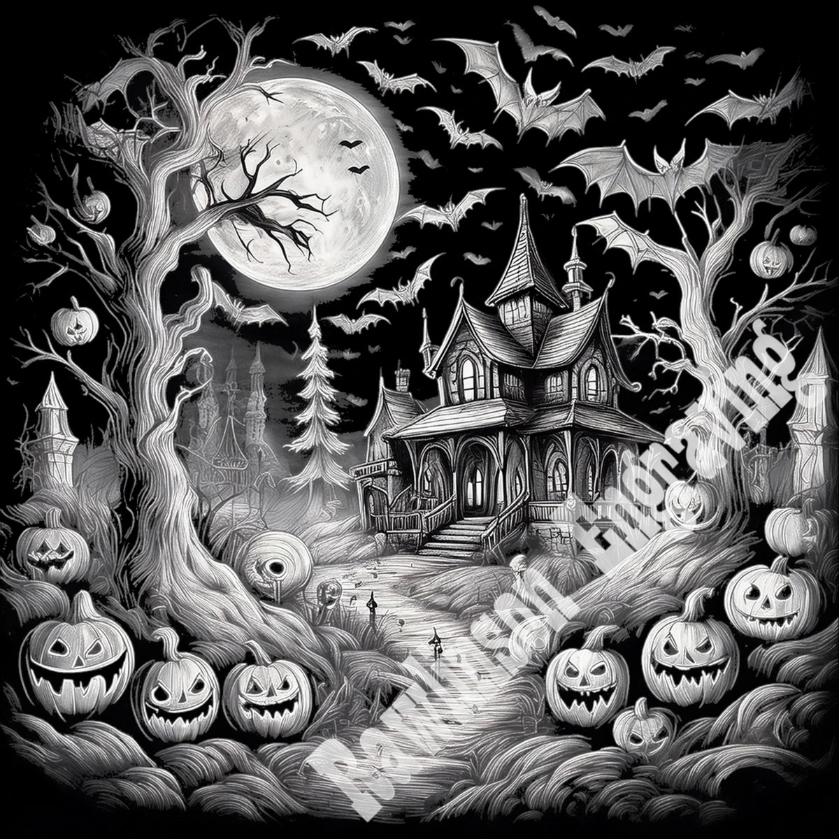 Halloween Custom Laser Engraved Square Slate Coasters