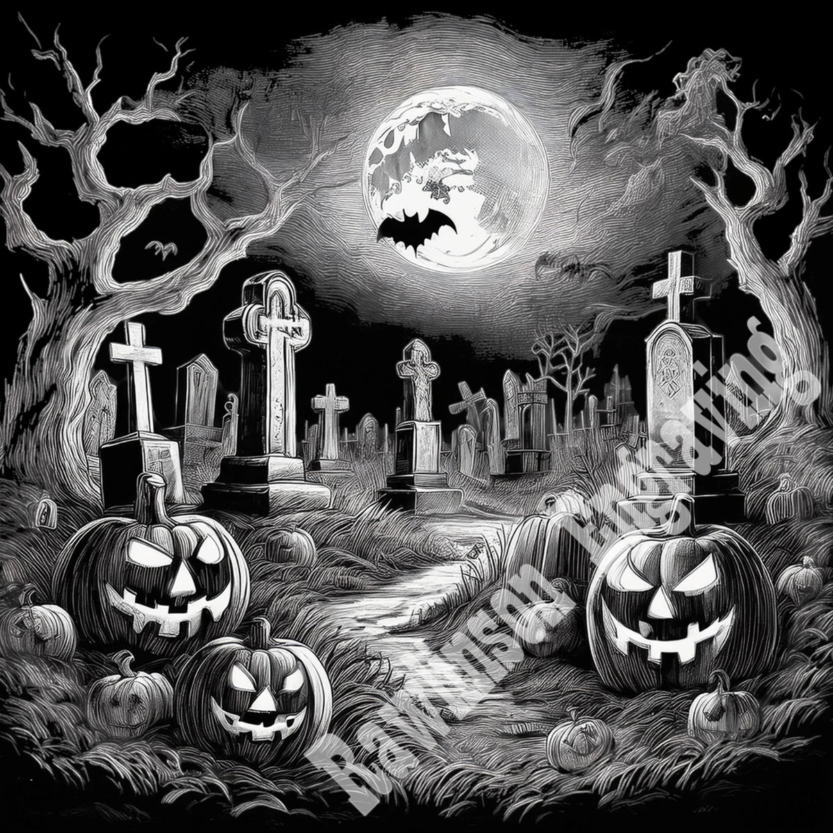 Halloween Custom Laser Engraved Square Slate Coasters