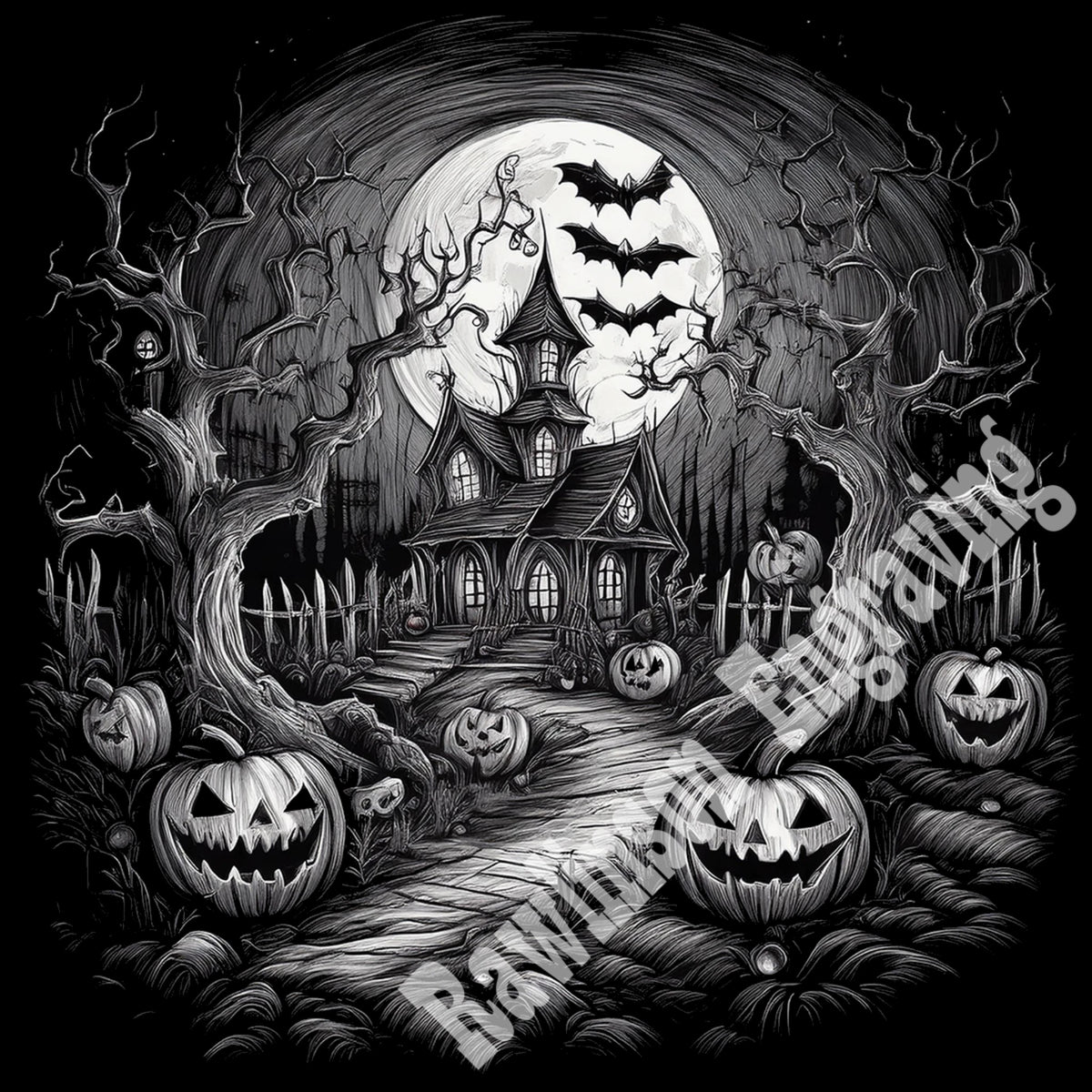 Halloween Custom Laser Engraved Square Slate Coasters