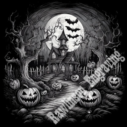 Halloween Custom Laser Engraved Square Slate Coasters