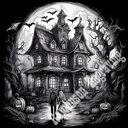 Halloween Custom Laser Engraved Square Slate Coasters