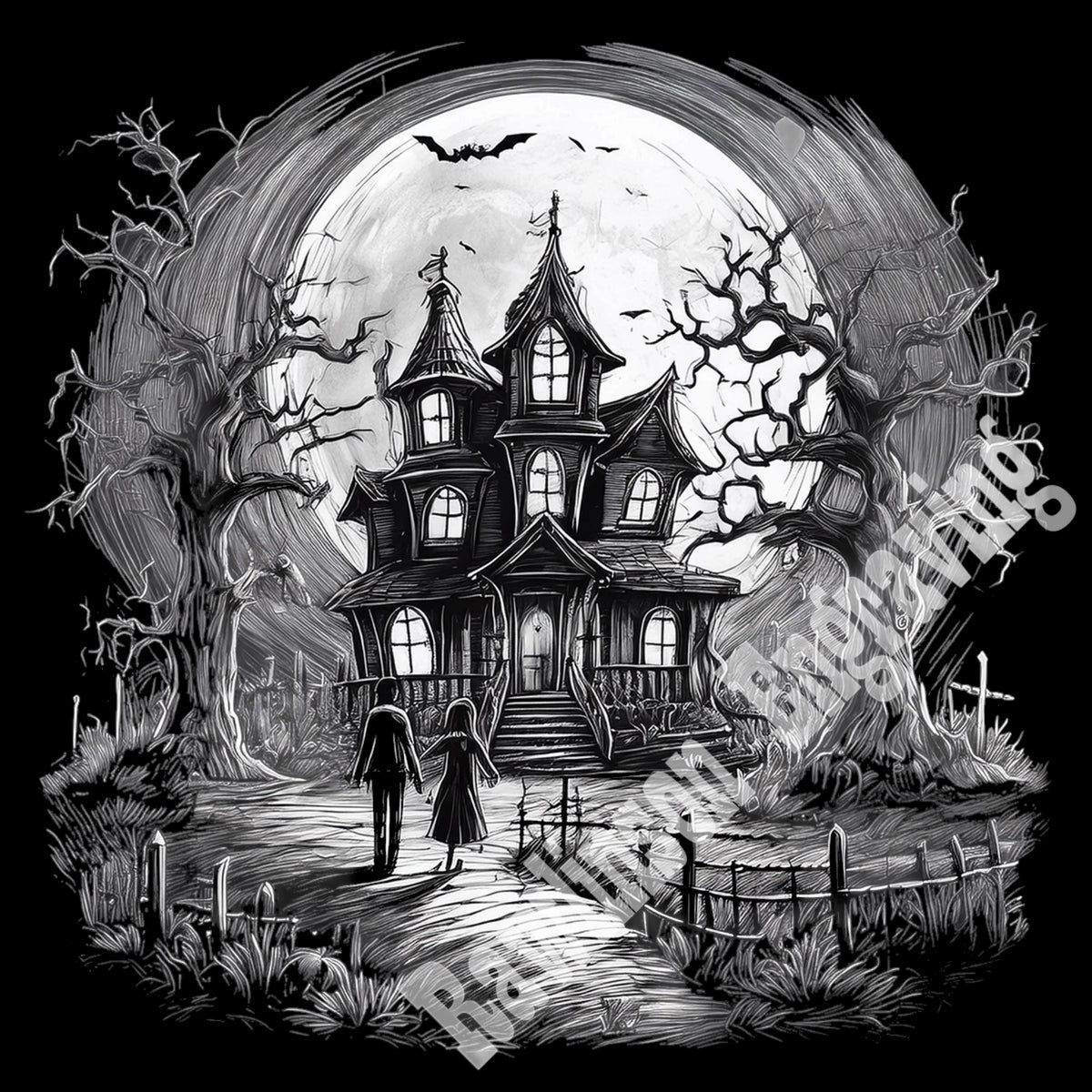 Halloween Custom Laser Engraved Square Slate Coasters
