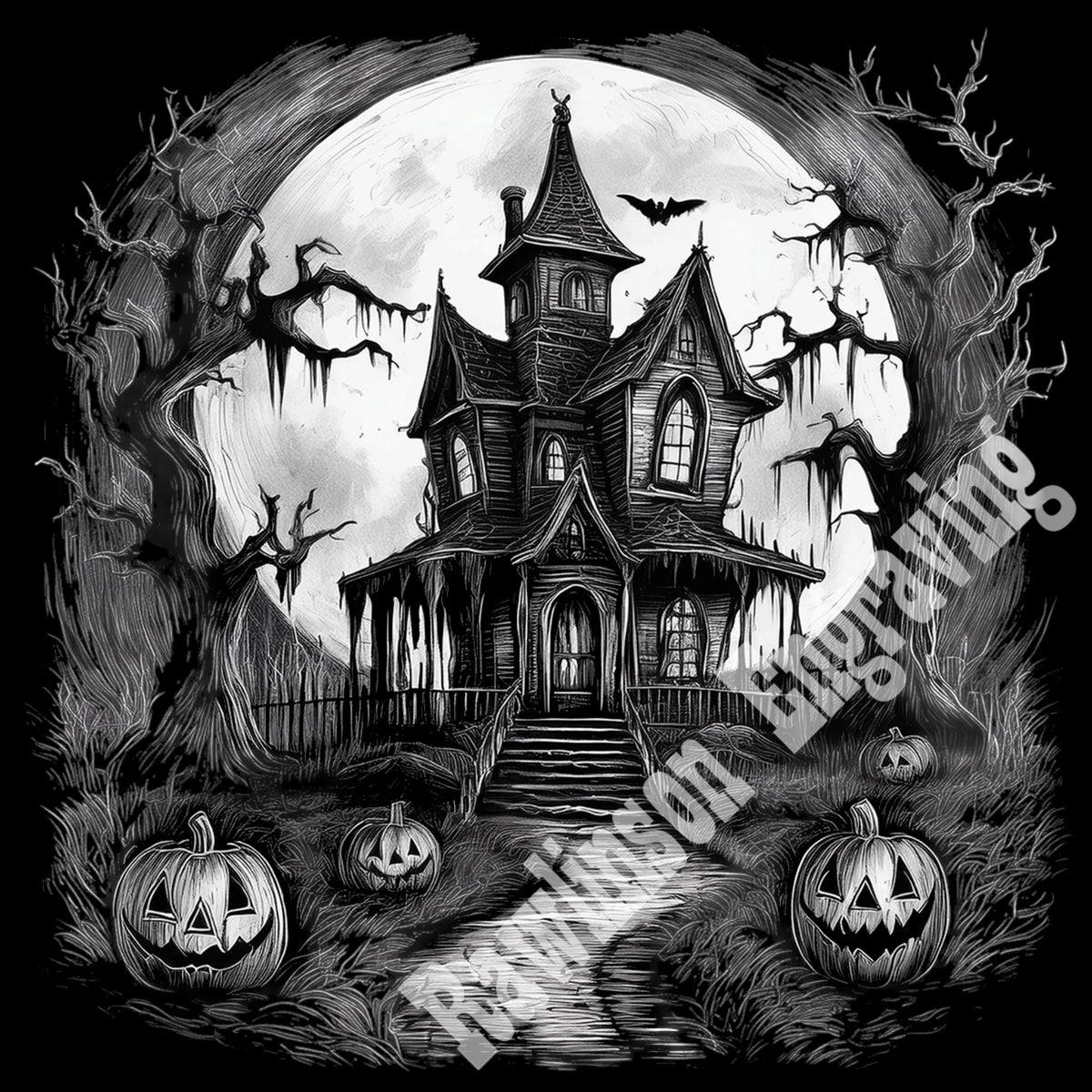Halloween Custom Laser Engraved Square Slate Coasters