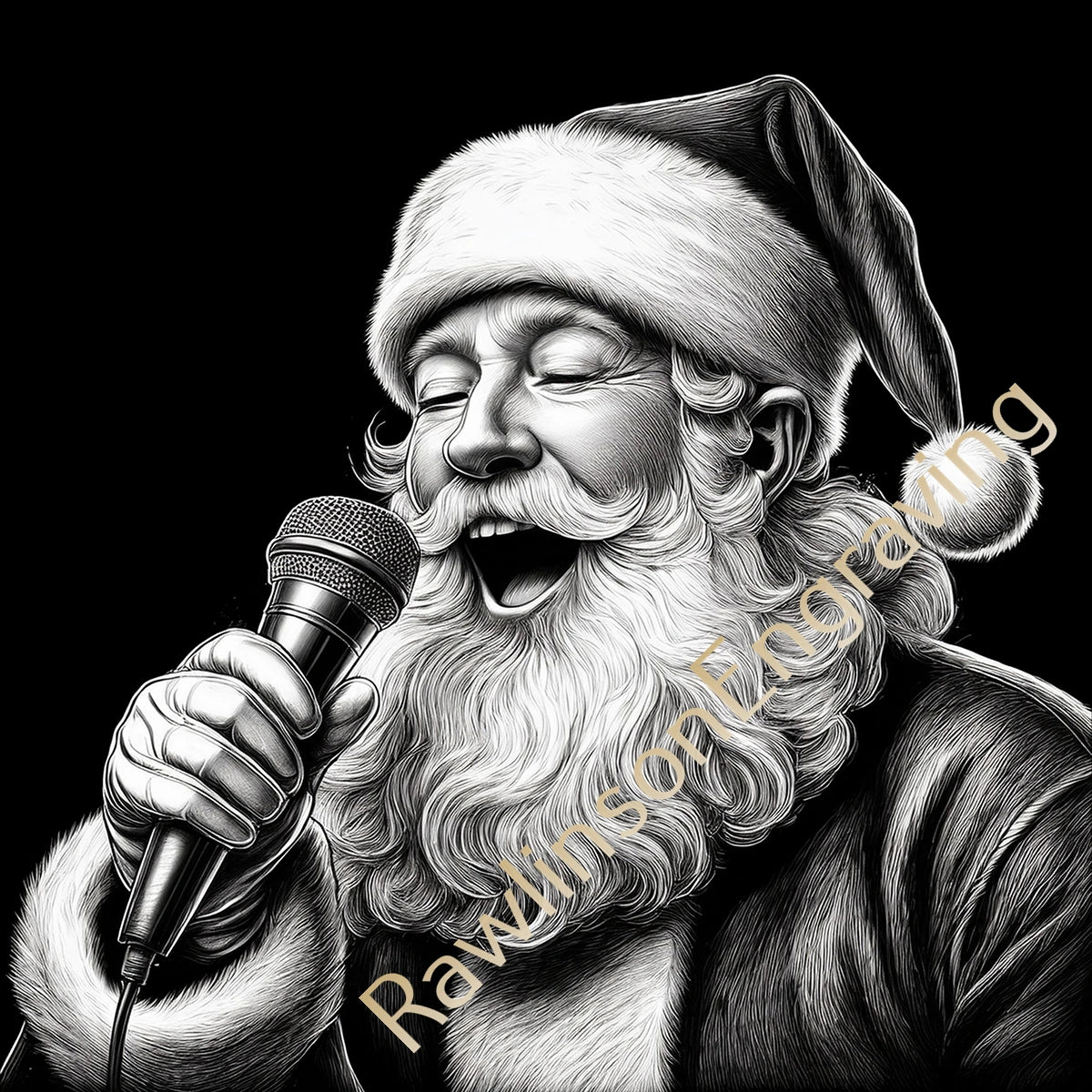 Christmas Custom Laser Engraved Round Slate Coasters