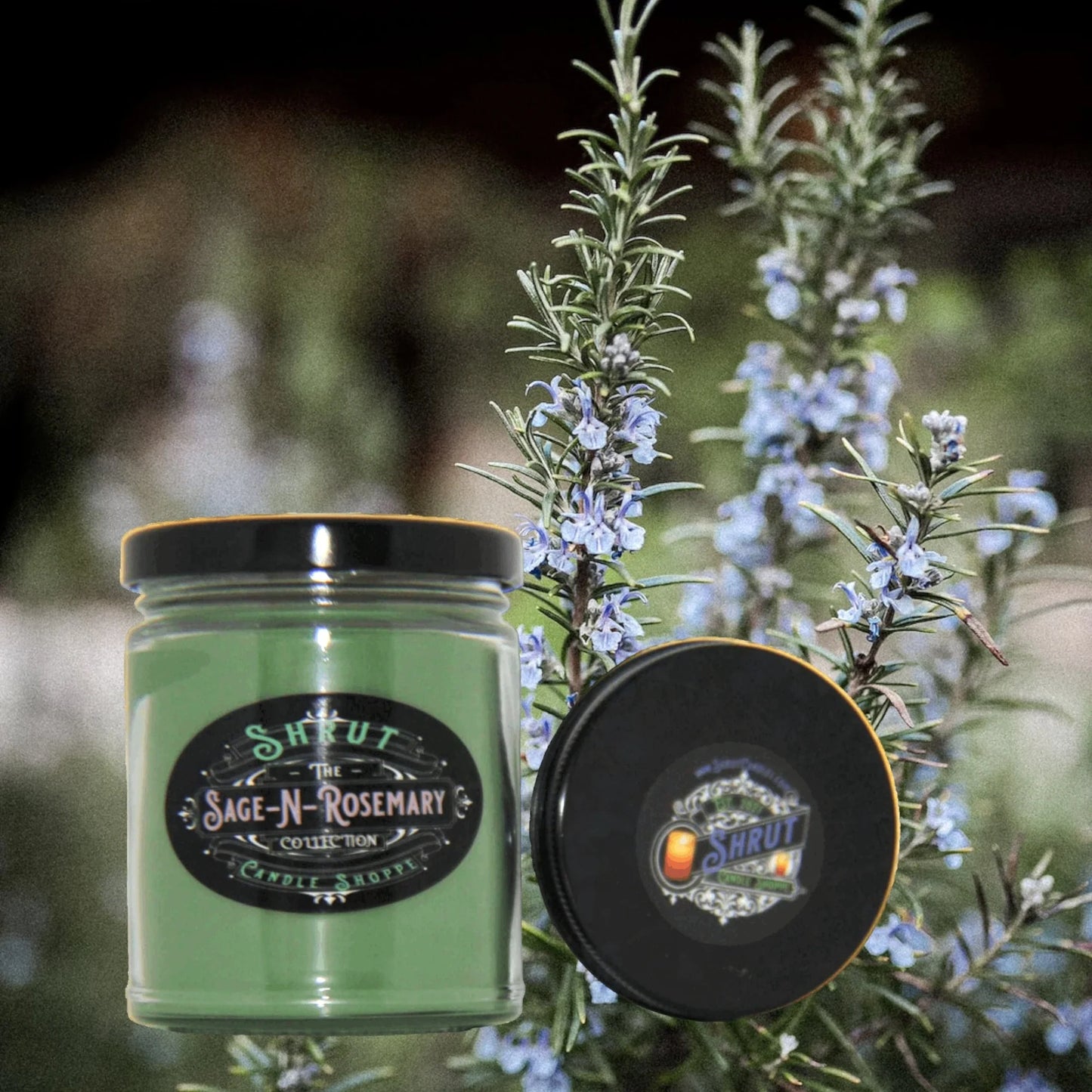 Sage-N-Rosemary Scented Candle - Essence of Nature