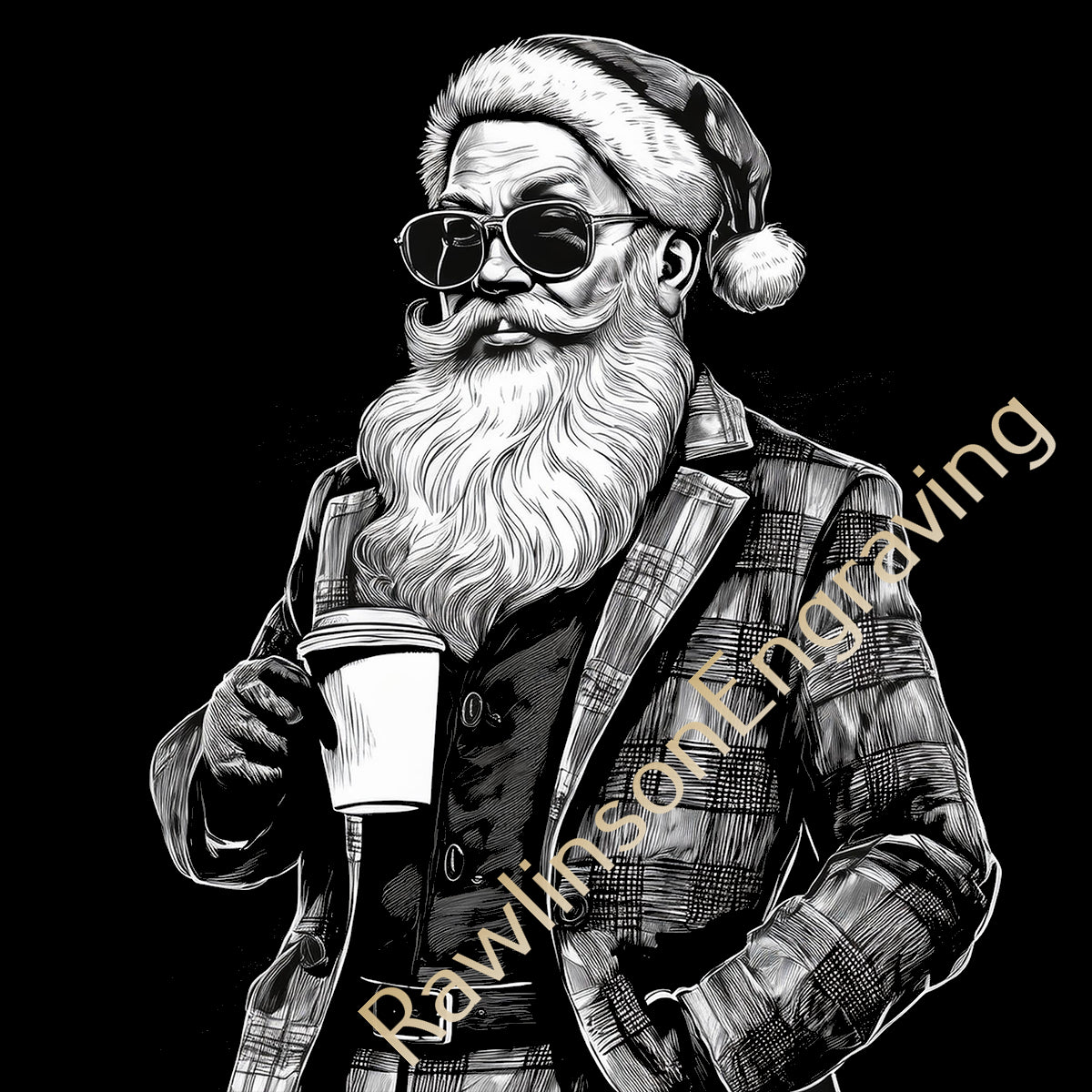 Christmas Custom Laser Engraved Slate Coasters