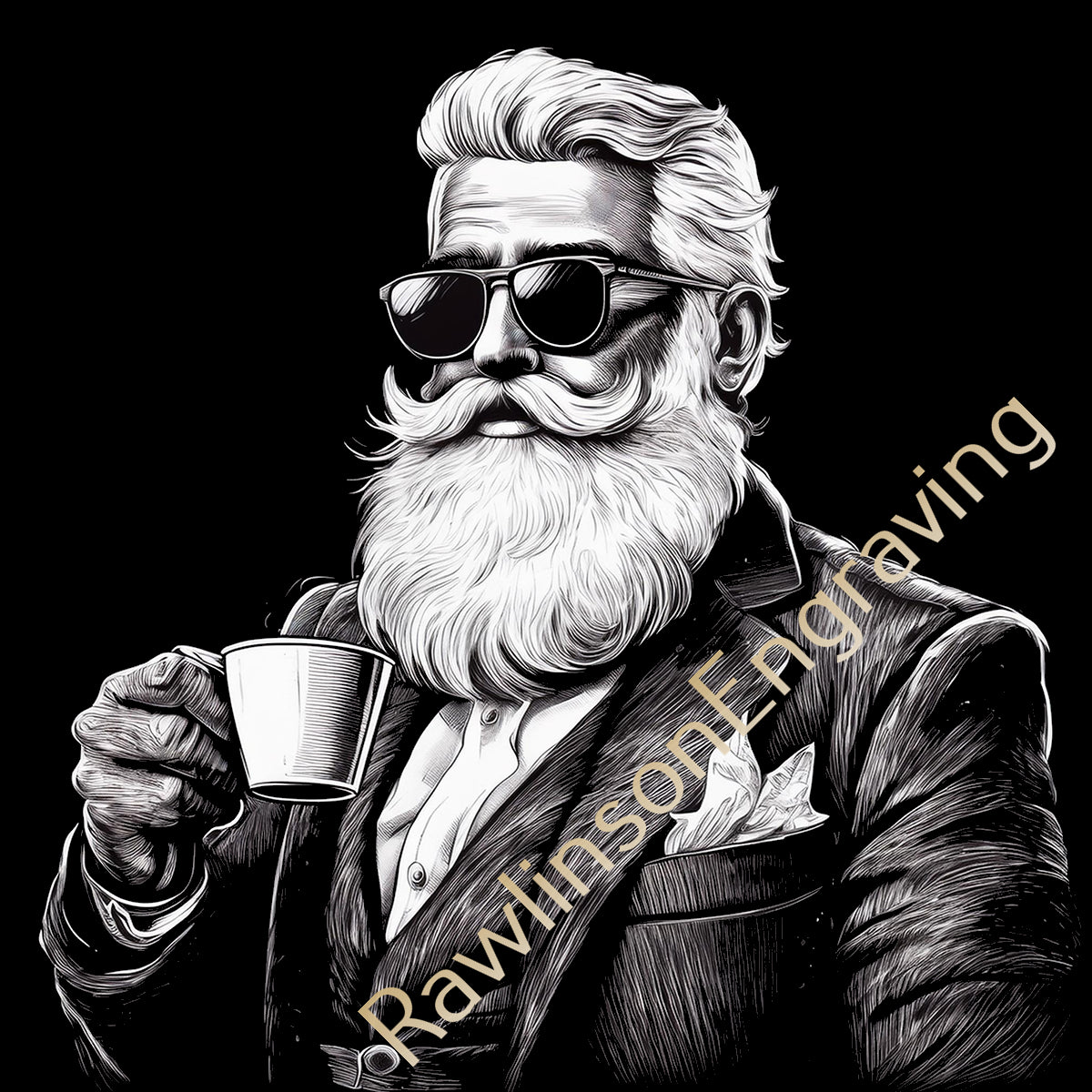 Christmas Custom Laser Engraved Slate Coasters