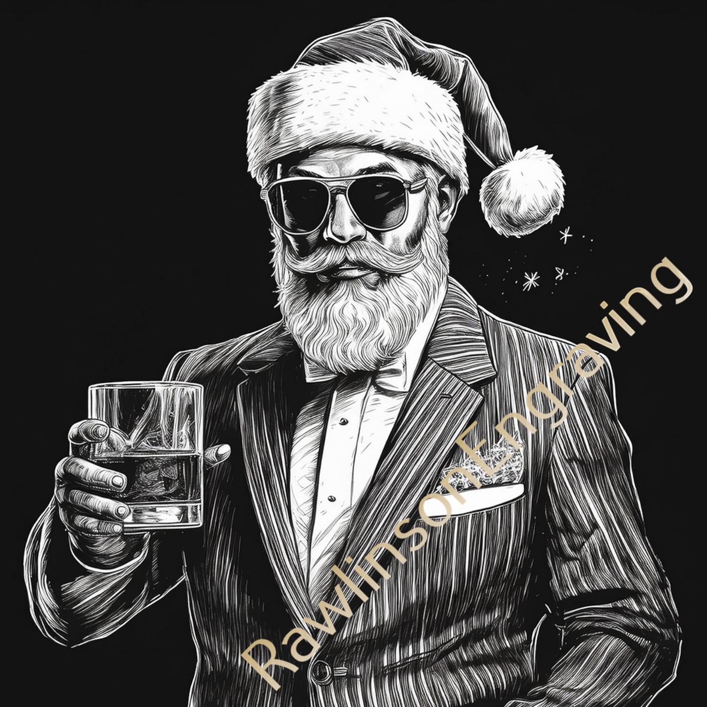 Christmas Custom Laser Engraved Slate Coasters