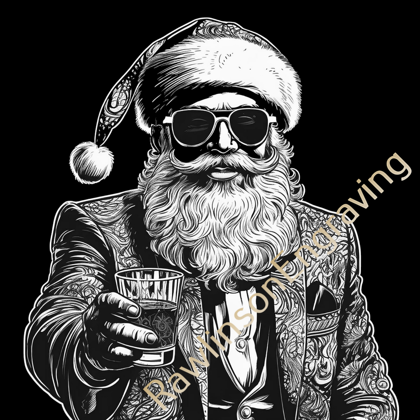 Christmas Custom Laser Engraved Slate Coasters