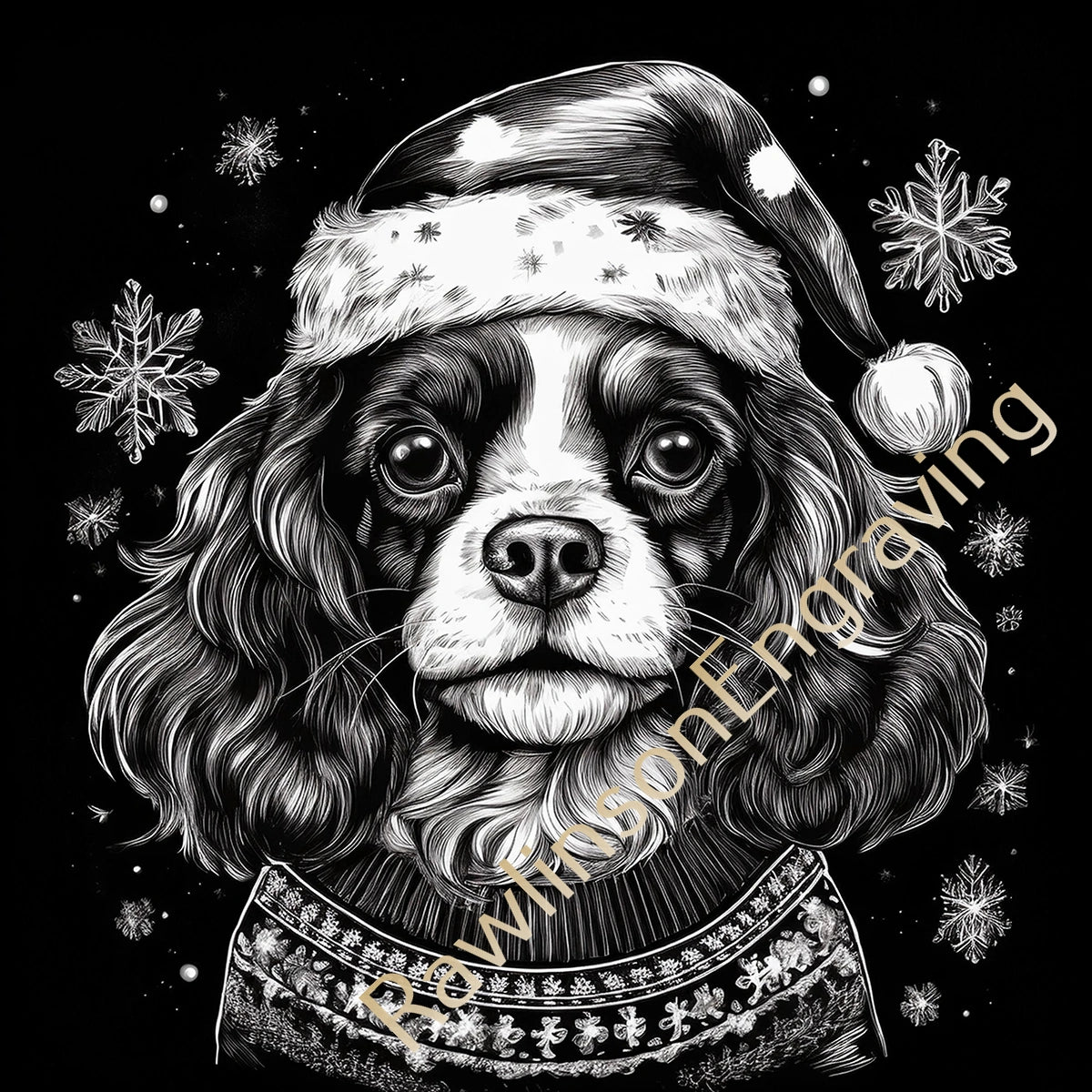 Christmas Custom Laser Engraved Round Slate Coasters