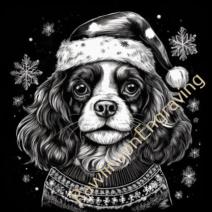 Christmas Custom Laser Engraved Square Slate Coasters