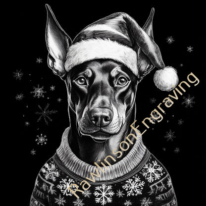 Christmas Custom Laser Engraved Square Slate Coasters