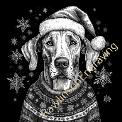 Christmas Custom Laser Engraved Square Slate Coasters