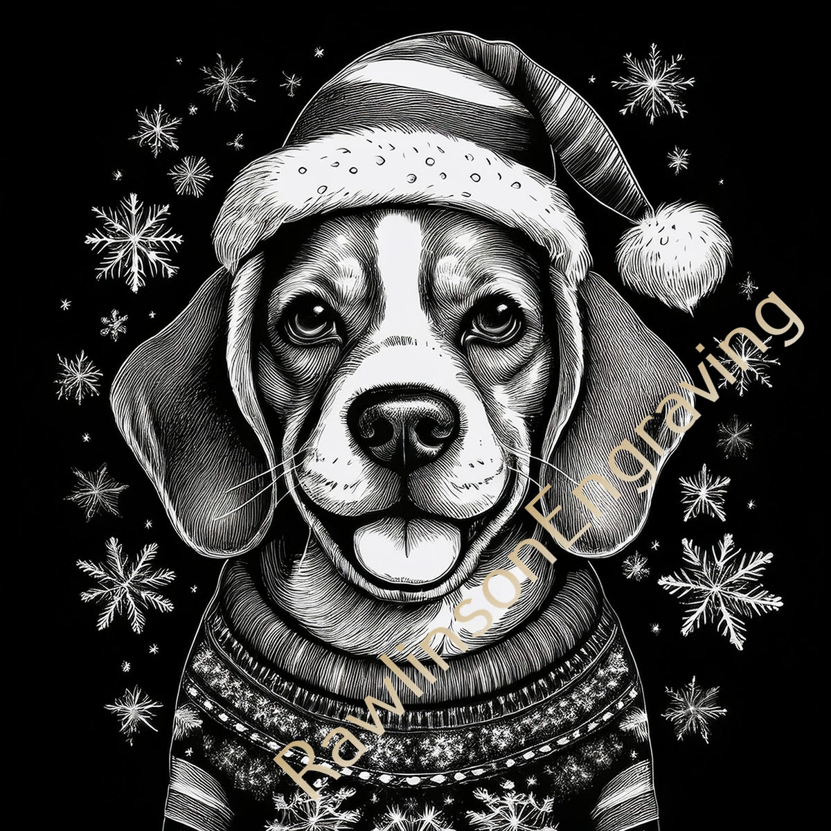 Christmas Custom Laser Engraved Round Slate Coasters