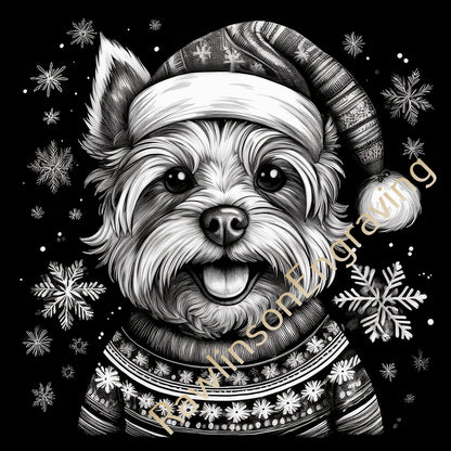 Christmas Custom Laser Engraved Square Slate Coasters