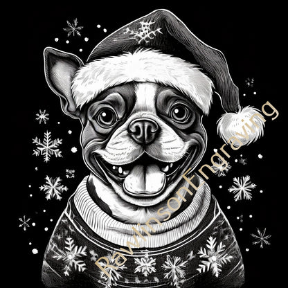 Christmas Custom Laser Engraved Square Slate Coasters