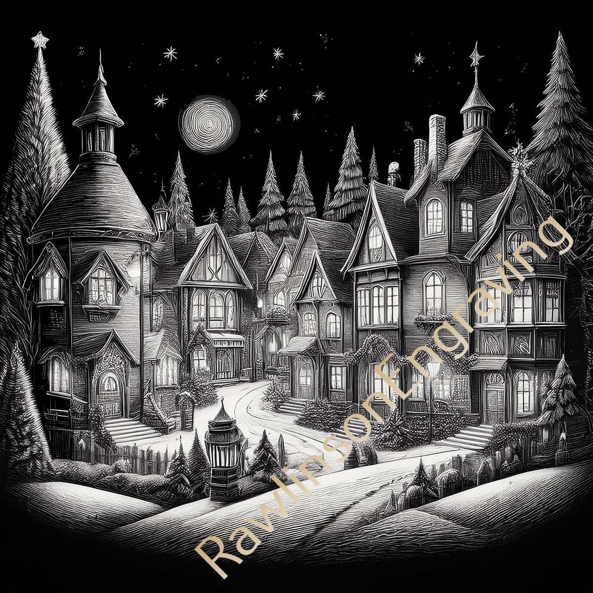 Christmas Custom Laser Engraved Slate Coasters