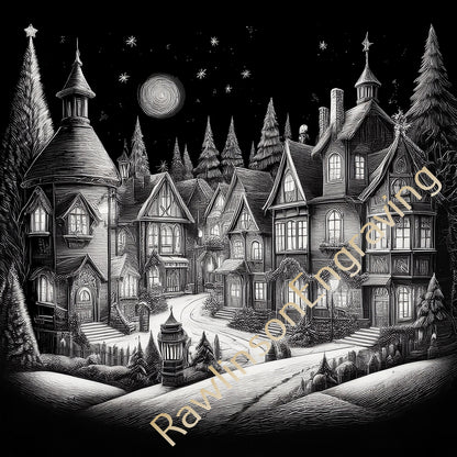 Christmas Custom Laser Engraved Slate Coasters