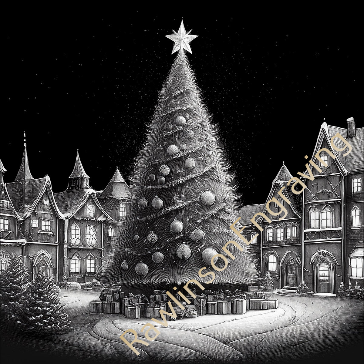 Christmas Custom Laser Engraved Slate Coasters