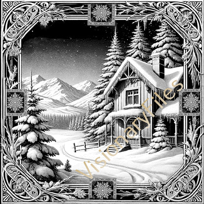 Christmas Custom Laser Engraved Slate Coasters