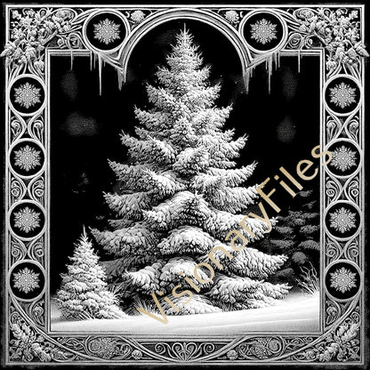 Christmas Custom Laser Engraved Slate Coasters